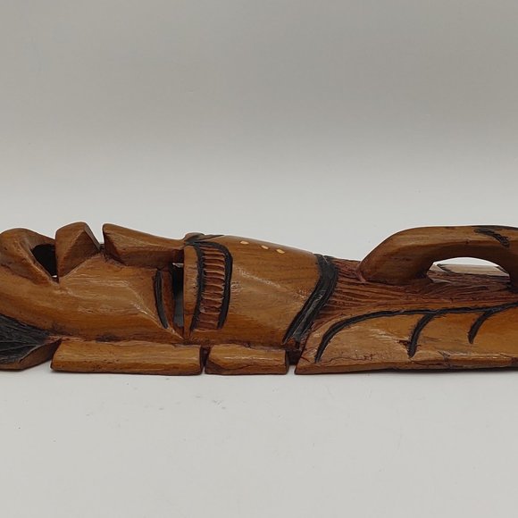 Wooden Indonesian Bearded Wall Mask - Picture 4 of 11